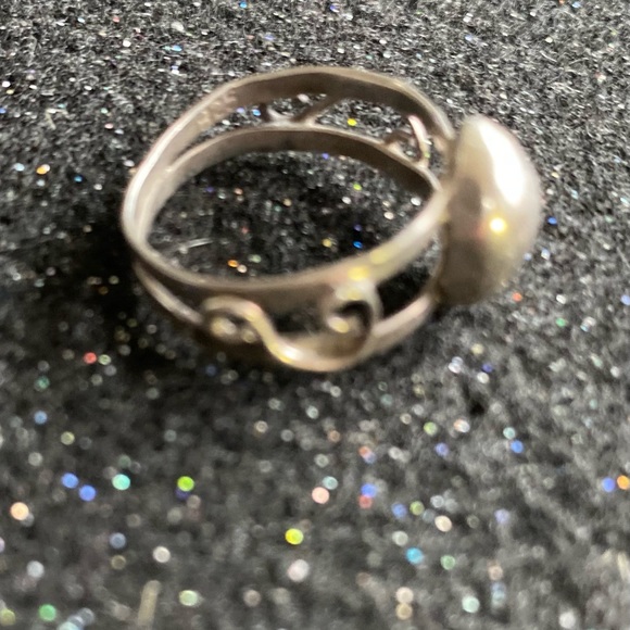 Vintage Sterling silver earrings and ring set Sterling simple Statement - Picture 7 of 11